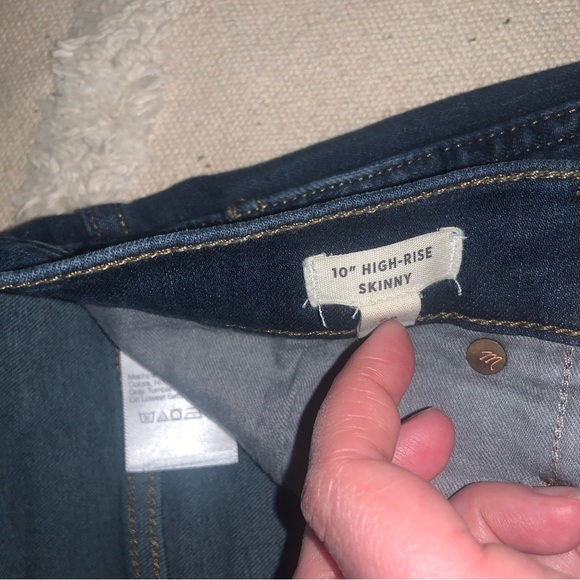 Madewell denim 10in high rise skinny dark rinse $130 jeans casual contemporary - Picture 7 of 9